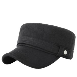 Casquette plate en feutre pour papa, chapeau militaire en laine pour homme d'âge moyen et homme d'élan, casquettes de baseball décontractées pour hommes, 55-60cm, automne et hiver 2024
