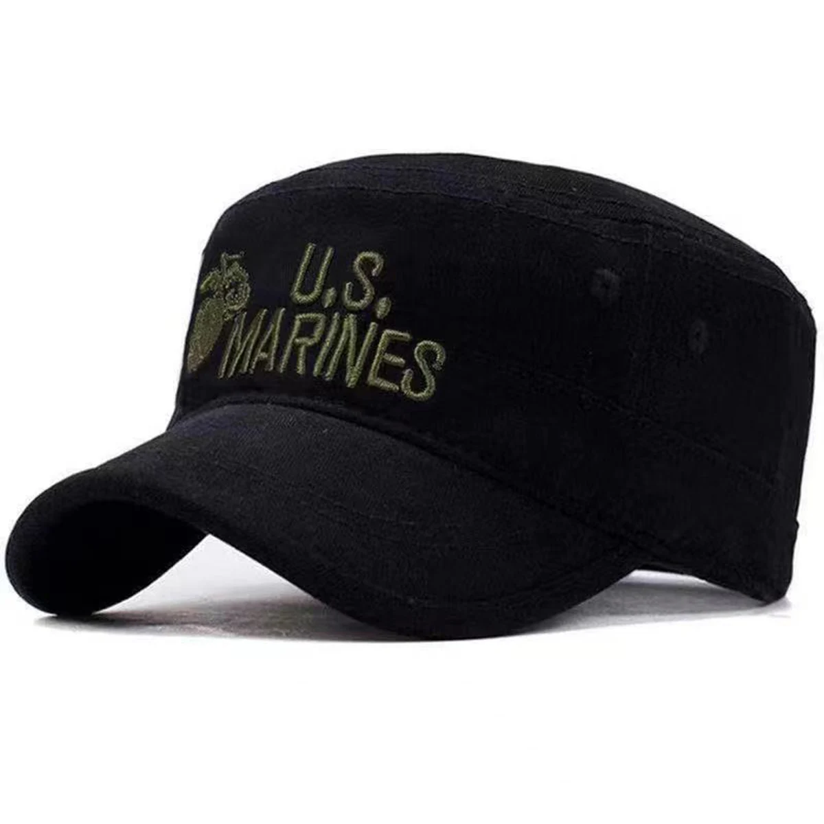 Casquette militaire brodée lettre US MARINES pour hommes, chapeaux décontractés réglables, casquettes plates unisexes, printemps, automne, extérieur