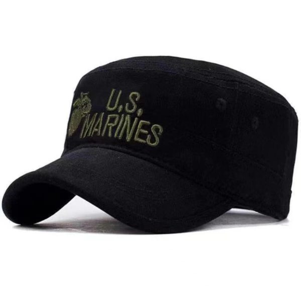 Casquette militaire brodée lettre US MARINES pour hommes, chapeaux décontractés réglables, casquettes plates unisexes, printemps, automne, extérieur – Image 4