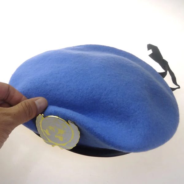 Casquette des forces de maintien de la paix des Nations Unies, chapeau militaire avec badge de l'ONU, épingle en métal – Image 5