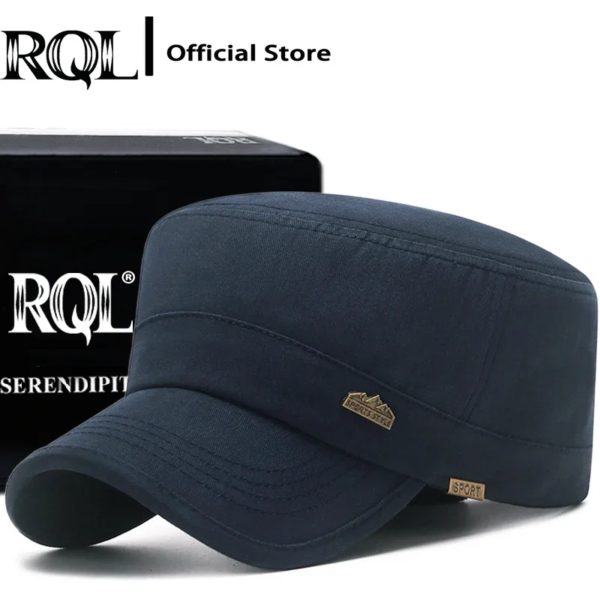 Casquette militaire unisexe en coton sergé, chapeau plat pour hommes, sports de plein air d'été, papa, respirant, uni, document