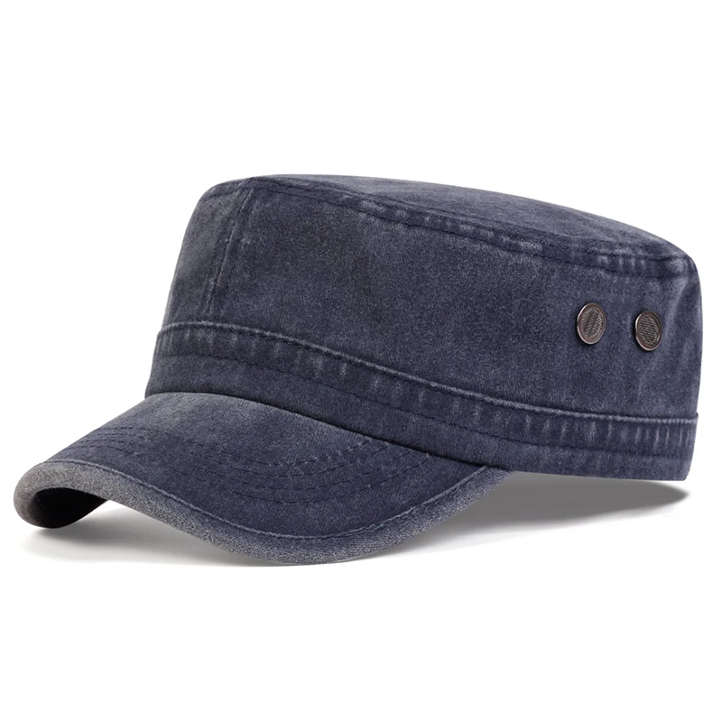 Casquettes de baseball unisexes à dessus plat pour hommes, chapeaux de marin, série de documents solides avec pores, printemps, automne, capitaine militaire