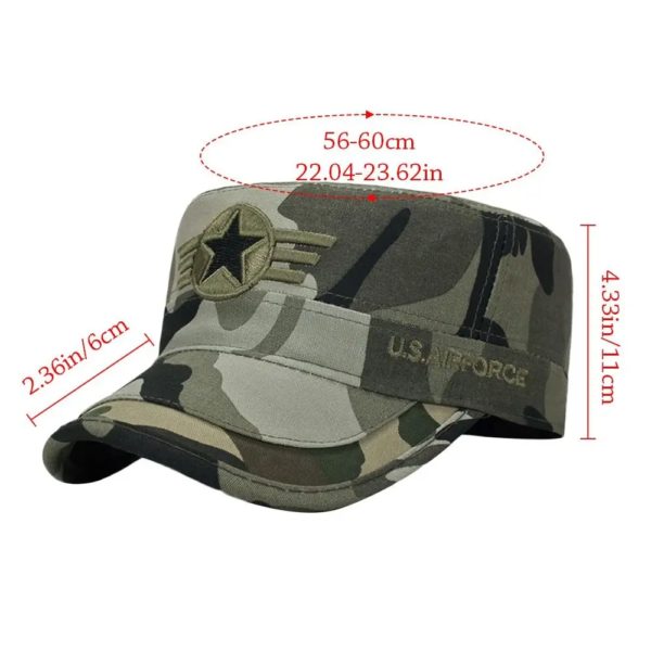 Casquette de baseball unisexe, chapeau de cadet en coton, respirant, réglable, plat, pour la pêche – Image 6
