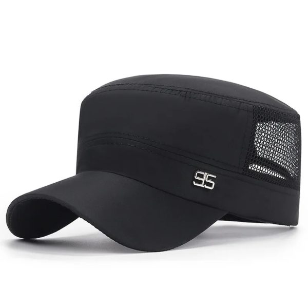 Casquette militaire plate pour hommes, chapeau d'opérabilité pour hommes, pare-soleil extérieur, chapeau en maille, printemps, été