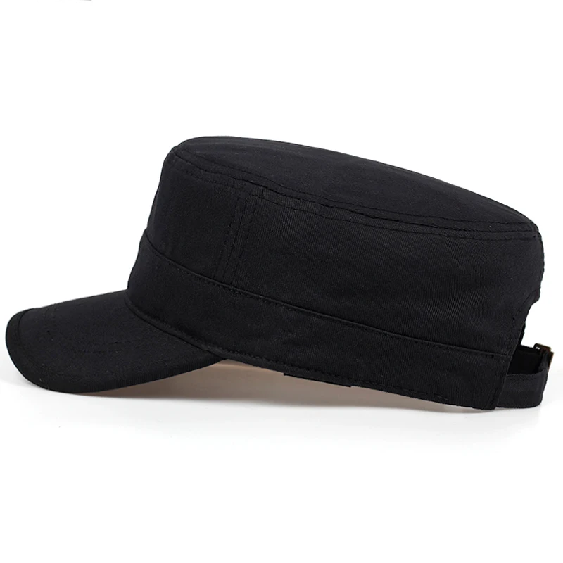 Casquettes de baseball plates unisexes pour hommes, chapeaux de marin, haut plat, plaque légère, série CamSolomon, capitaine militaire, printemps, automne