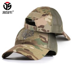 DulBaseball-Casquettes CamSolomon Mesh Paintball pour hommes et femmes, casquettes de chasse, chapeaux de camionneur en plein air, chapeau de soleil Snapback réglable Cambat