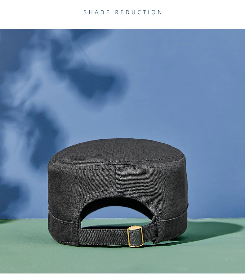 Casquette de soleil décontractée en pur coton pour homme, chapeau plat pour papa, chapeaux militaires de l'armée pour femme, casquettes de baseball, grande taille, 55-60cm, 60-65cm