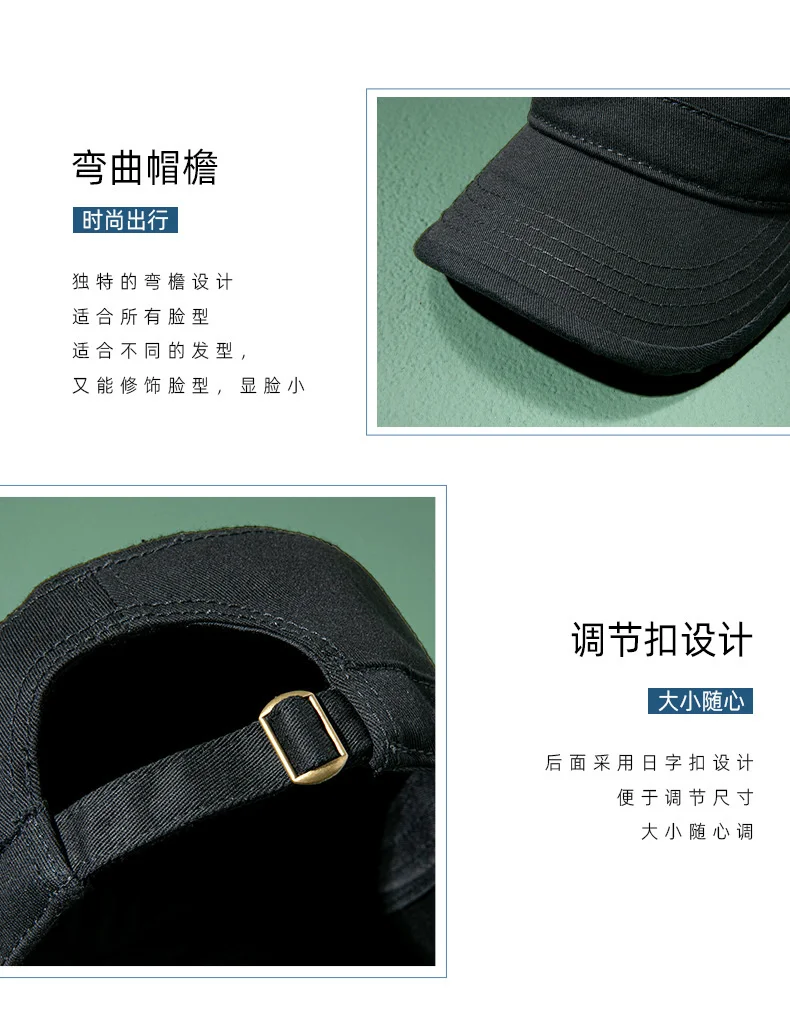 Casquette de soleil décontractée en pur coton pour homme, chapeau plat pour papa, chapeaux militaires de l'armée pour femme, casquettes de baseball, grande taille, 55-60cm, 60-65cm