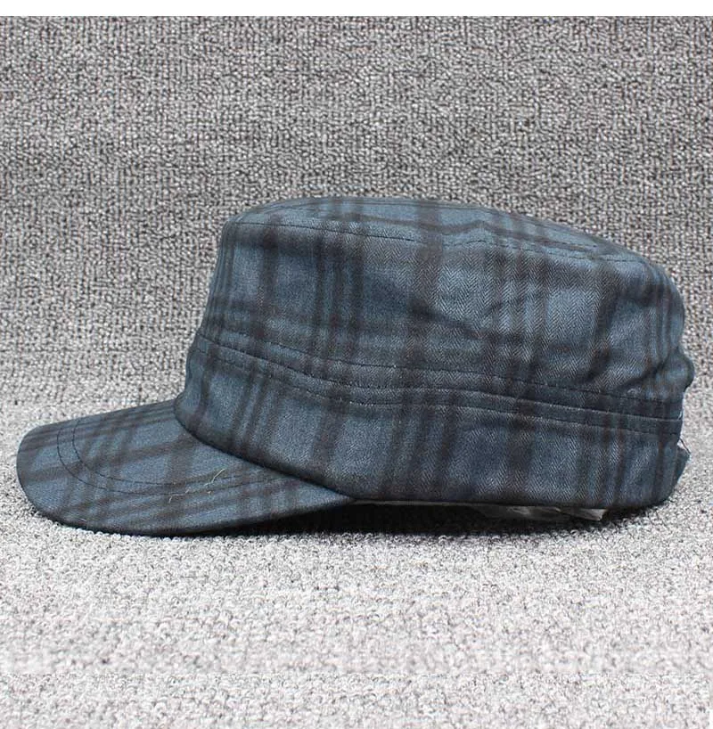 Chapeau militaire vintage classique pour hommes et femmes, casquette plate réglable, marque solide, mode adulte, été, automne, Z12X04