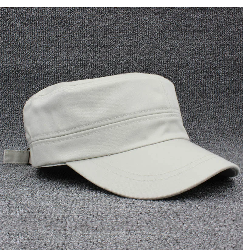 Chapeau militaire vintage classique pour hommes et femmes, casquette plate réglable, marque solide, mode adulte, été, automne, Z12X04