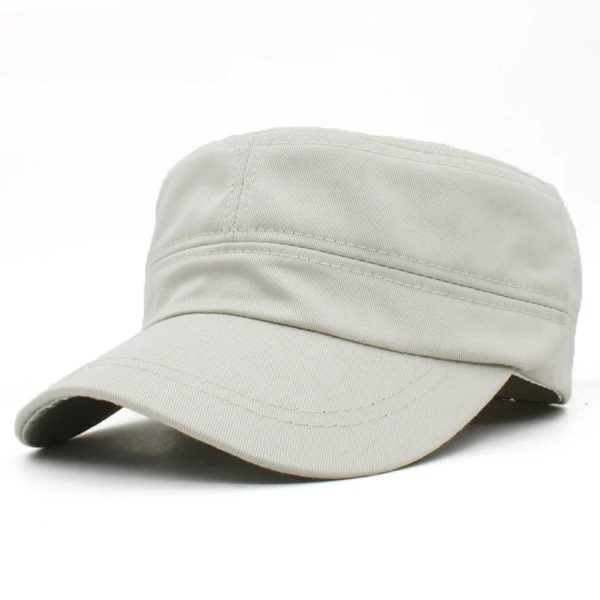 Chapeau militaire vintage classique pour hommes et femmes, casquette plate réglable, marque solide, mode adulte, été, automne, Z12X04