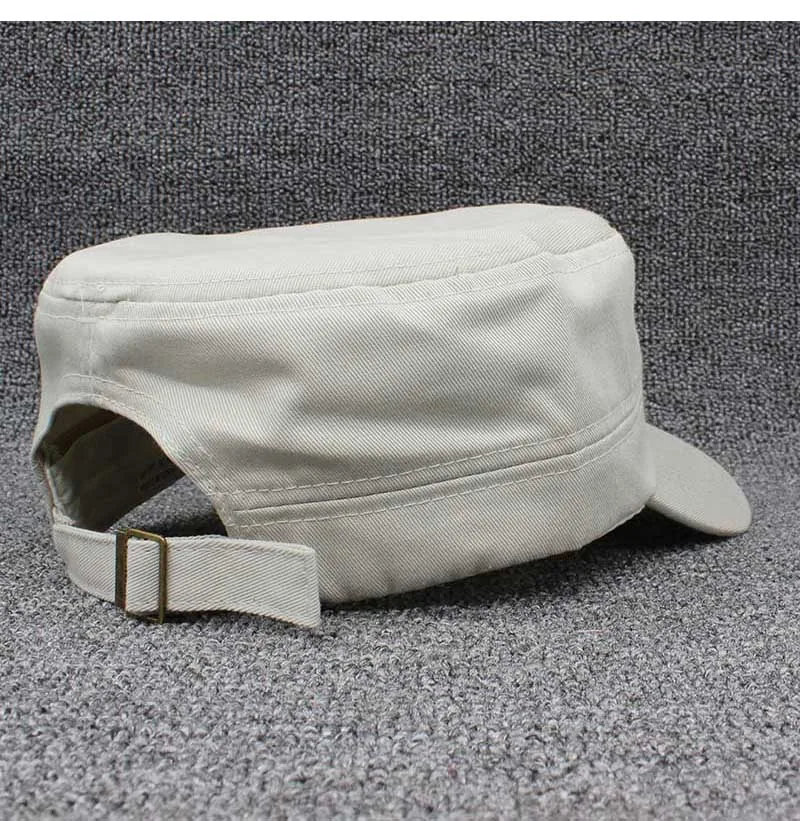 Chapeau militaire vintage classique pour hommes et femmes, casquette plate réglable, marque solide, mode adulte, été, automne, Z12X04