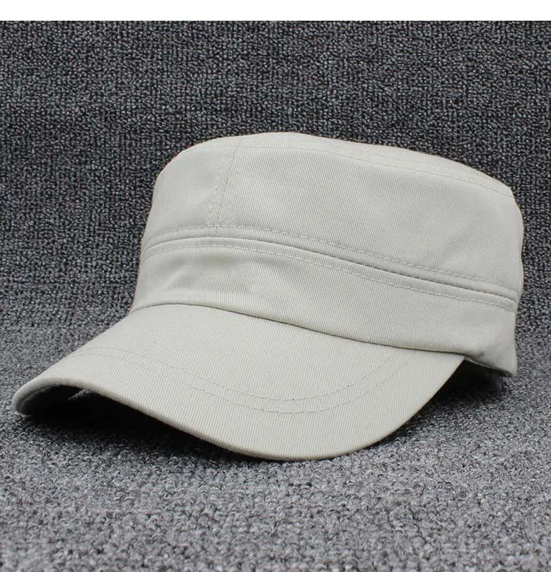 Chapeau militaire vintage classique pour hommes et femmes, casquette plate réglable, marque solide, mode adulte, été, automne, Z12X04