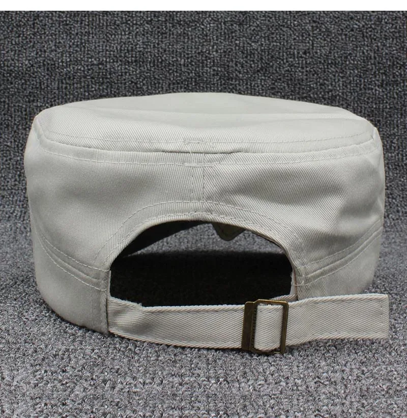 Chapeau militaire vintage classique pour hommes et femmes, casquette plate réglable, marque solide, mode adulte, été, automne, Z12X04