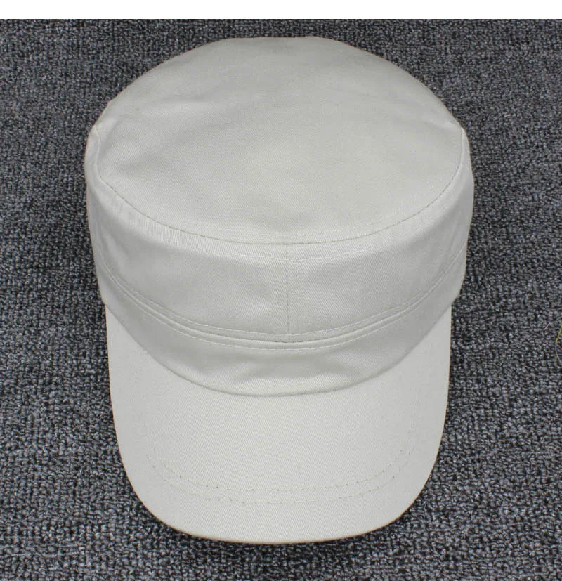 Chapeau militaire vintage classique pour hommes et femmes, casquette plate réglable, marque solide, mode adulte, été, automne, Z12X04