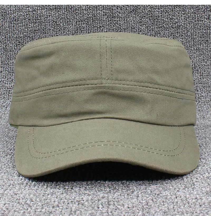 Chapeau militaire vintage classique pour hommes et femmes, casquette plate réglable, marque solide, mode adulte, été, automne, Z12X04