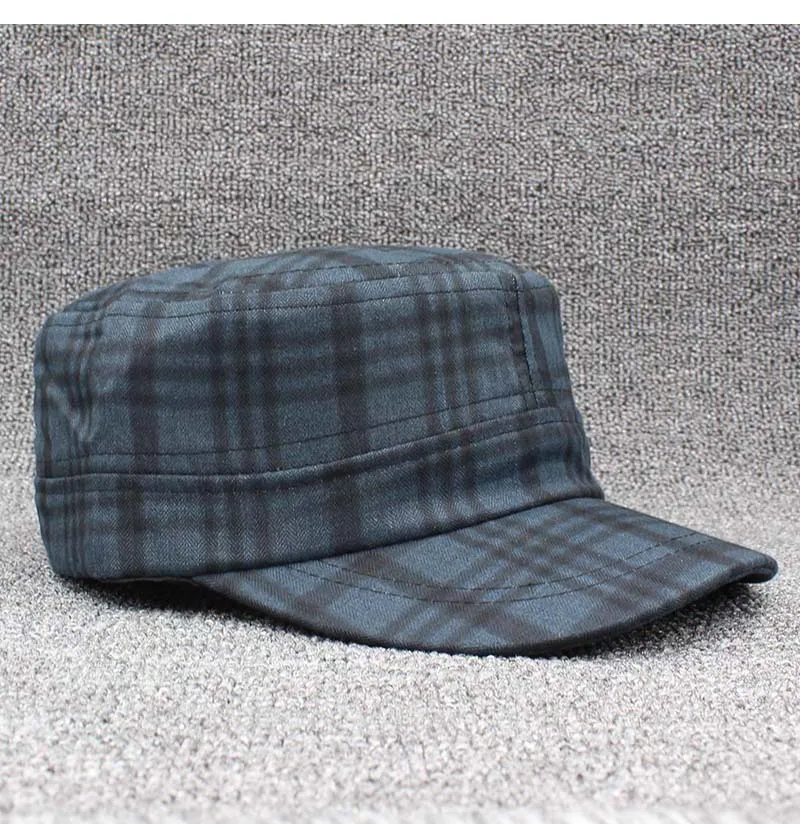 Chapeau militaire vintage classique pour hommes et femmes, casquette plate réglable, marque solide, mode adulte, été, automne, Z12X04