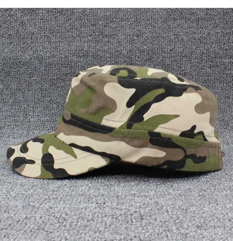 Chapeau militaire vintage classique pour hommes et femmes, casquette plate réglable, marque solide, mode adulte, été, automne, Z12X04