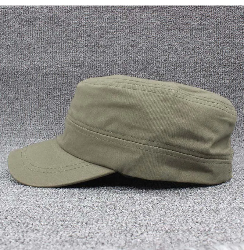 Chapeau militaire vintage classique pour hommes et femmes, casquette plate réglable, marque solide, mode adulte, été, automne, Z12X04