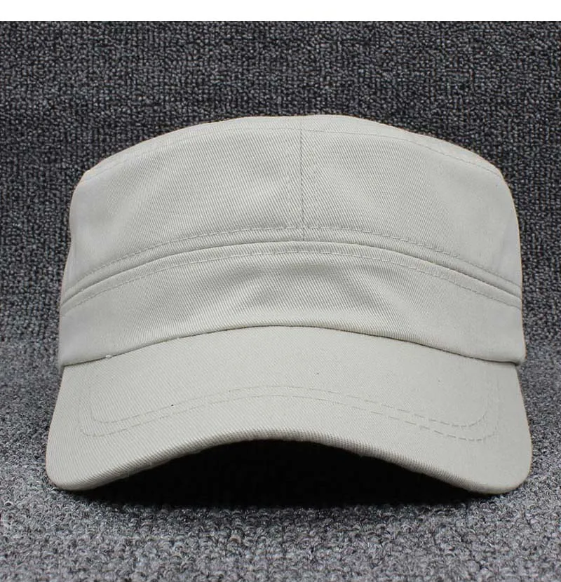 Chapeau militaire vintage classique pour hommes et femmes, casquette plate réglable, marque solide, mode adulte, été, automne, Z12X04