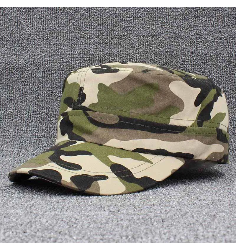 Chapeau militaire vintage classique pour hommes et femmes, casquette plate réglable, marque solide, mode adulte, été, automne, Z12X04