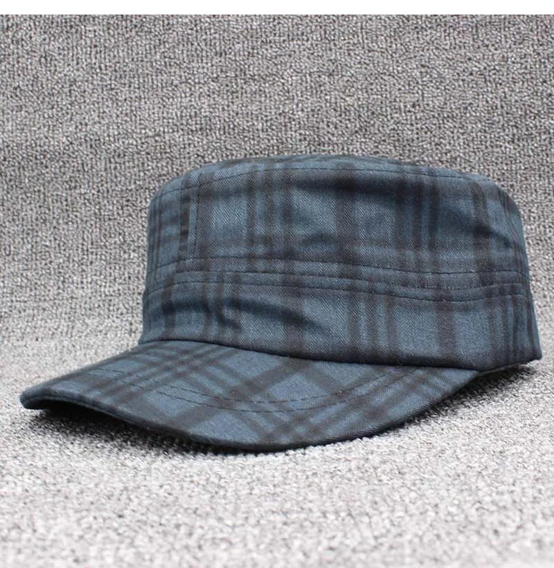 Chapeau militaire vintage classique pour hommes et femmes, casquette plate réglable, marque solide, mode adulte, été, automne, Z12X04