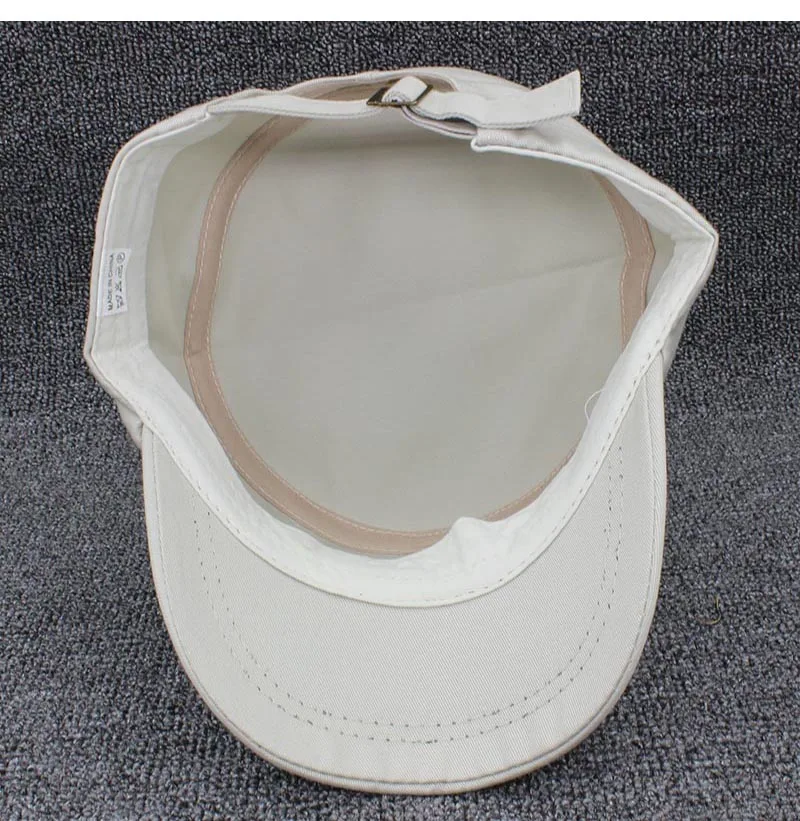 Chapeau militaire vintage classique pour hommes et femmes, casquette plate réglable, marque solide, mode adulte, été, automne, Z12X04