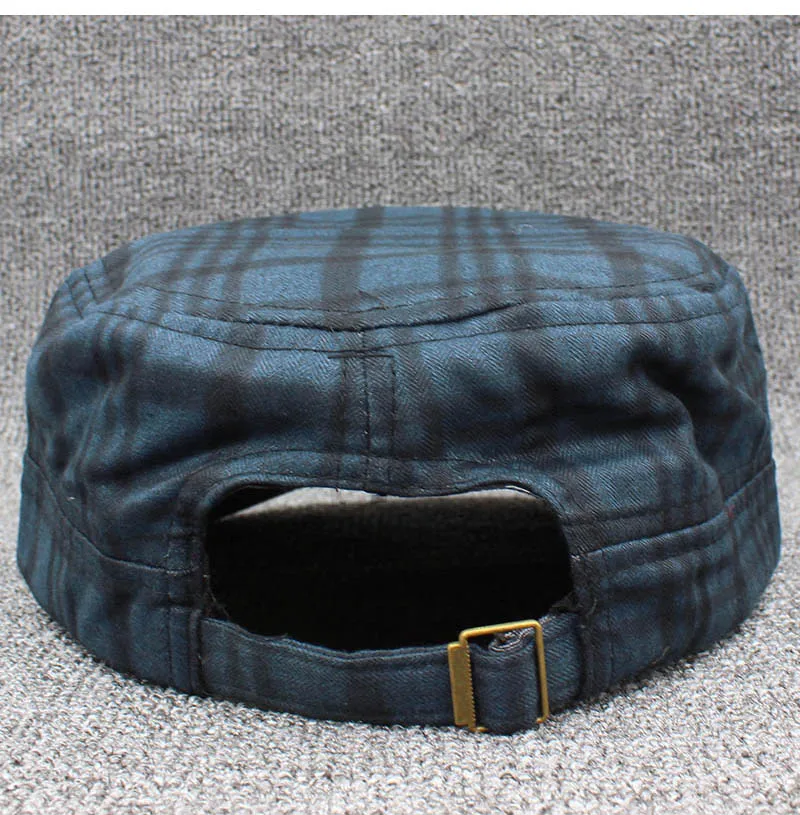 Chapeau militaire vintage classique pour hommes et femmes, casquette plate réglable, marque solide, mode adulte, été, automne, Z12X04