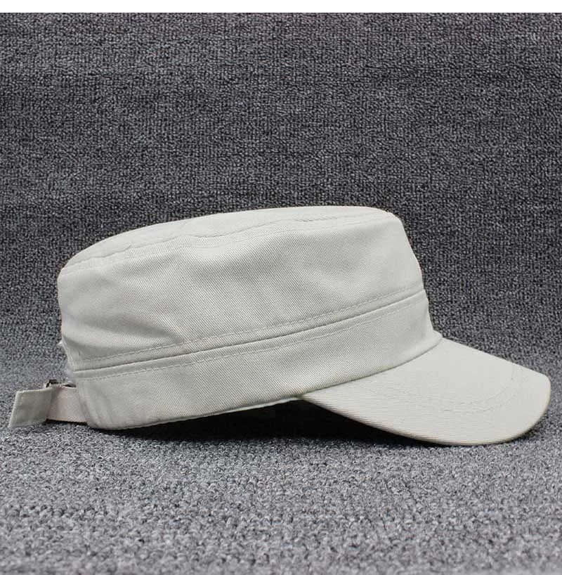 Chapeau militaire vintage classique pour hommes et femmes, casquette plate réglable, marque solide, mode adulte, été, automne, Z12X04