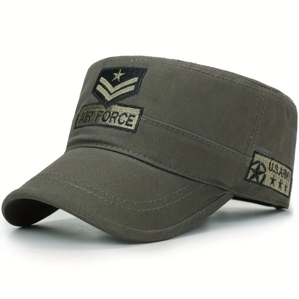 Casquette de baseball unisexe avec flèche Air Force brodée, chapeaux de marin pour hommes, dessus plat, casquette militaire de capitaine, printemps et automne – Image 3