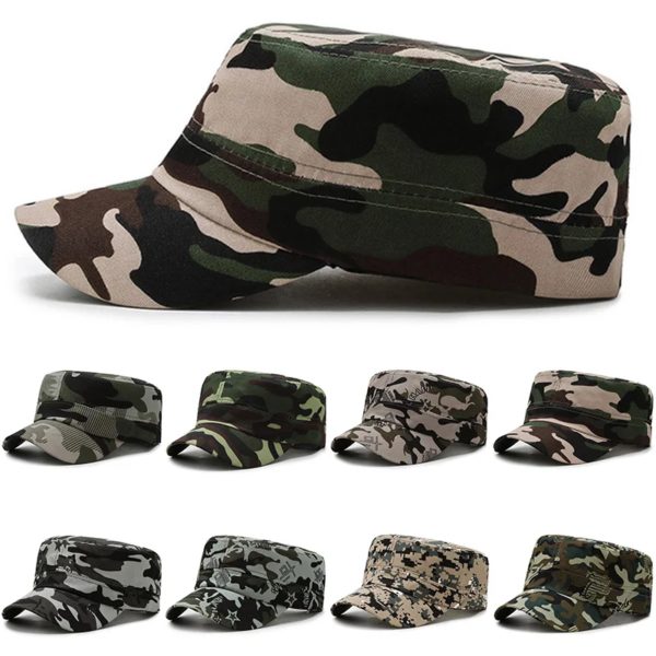 DulMen-Casquette de baseball camouflage pour entraînement, chapeau de protection solaire de camping, casquettes plates de camionneur de l'armée, snapback respirant, chapeaux de chasse, chaud – Image 3