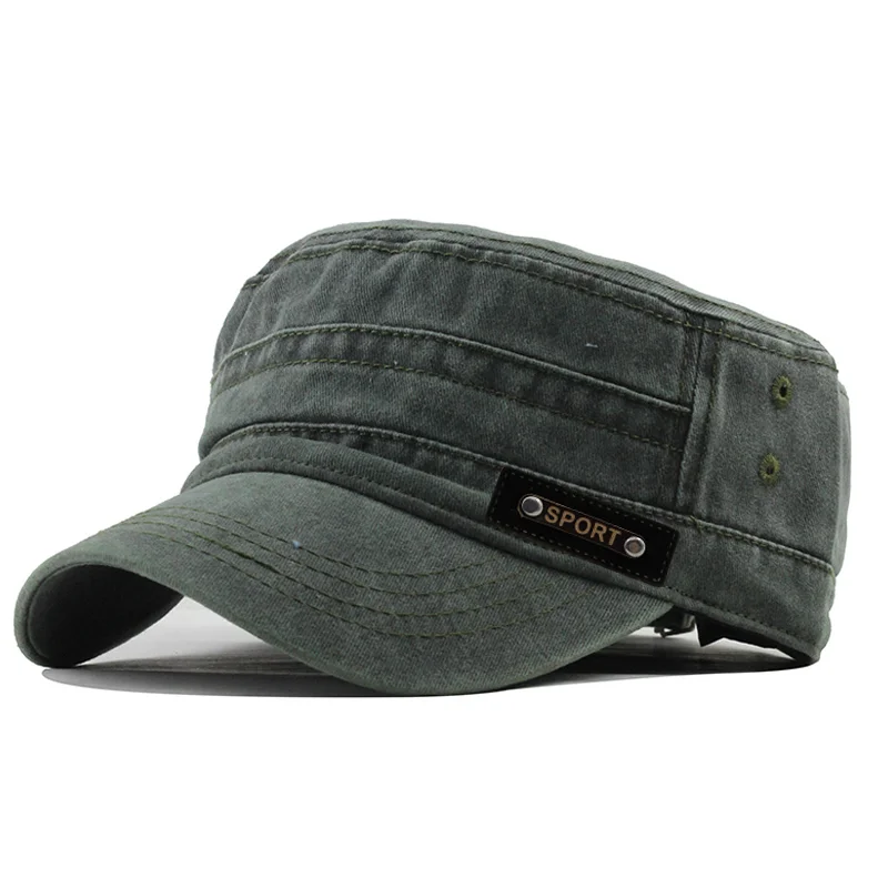 Casquette et chapeau déFlexpour hommes, marque classique, vintage, plat, ajustable, casquette ThUNICEF, chapeaux militaires d'été pour hommes, pêche
