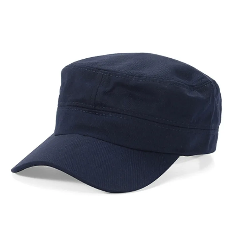 Chapeau de patrouille militaire unisexe réglable, chapeau de l'armée vintage, casquette de cadet, 5 couleurs, style classique, uni, plat, hommes, femmes, mode, 1 pièce