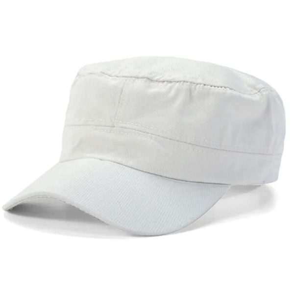 Chapeau de patrouille militaire unisexe réglable, chapeau de l'armée vintage, casquette de cadet, 5 couleurs, style classique, uni, plat, hommes, femmes, mode, 1 pièce – Image 5
