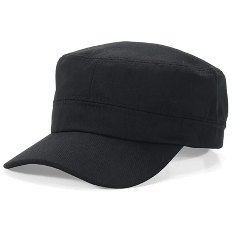 Chapeau de patrouille militaire unisexe réglable, chapeau de l'armée vintage, casquette de cadet, 5 couleurs, style classique, uni, plat, hommes, femmes, mode, 1 pièce