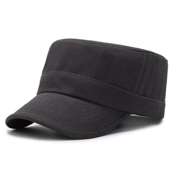 Casquette militaire en coton délavé pour hommes et femmes, chapeau de cadet de protection solaire d'été, casquettes plates réglables, chapeaux de l'armée de fraises, casquette Sophia, mode – Image 5