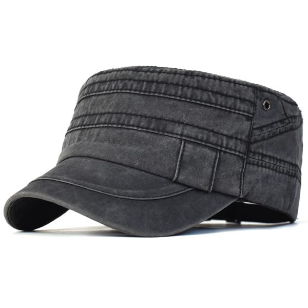 Casquette militaire réglable en coton délavé, décontractée, Design Unique, Vintage, quatre saisons – Image 3