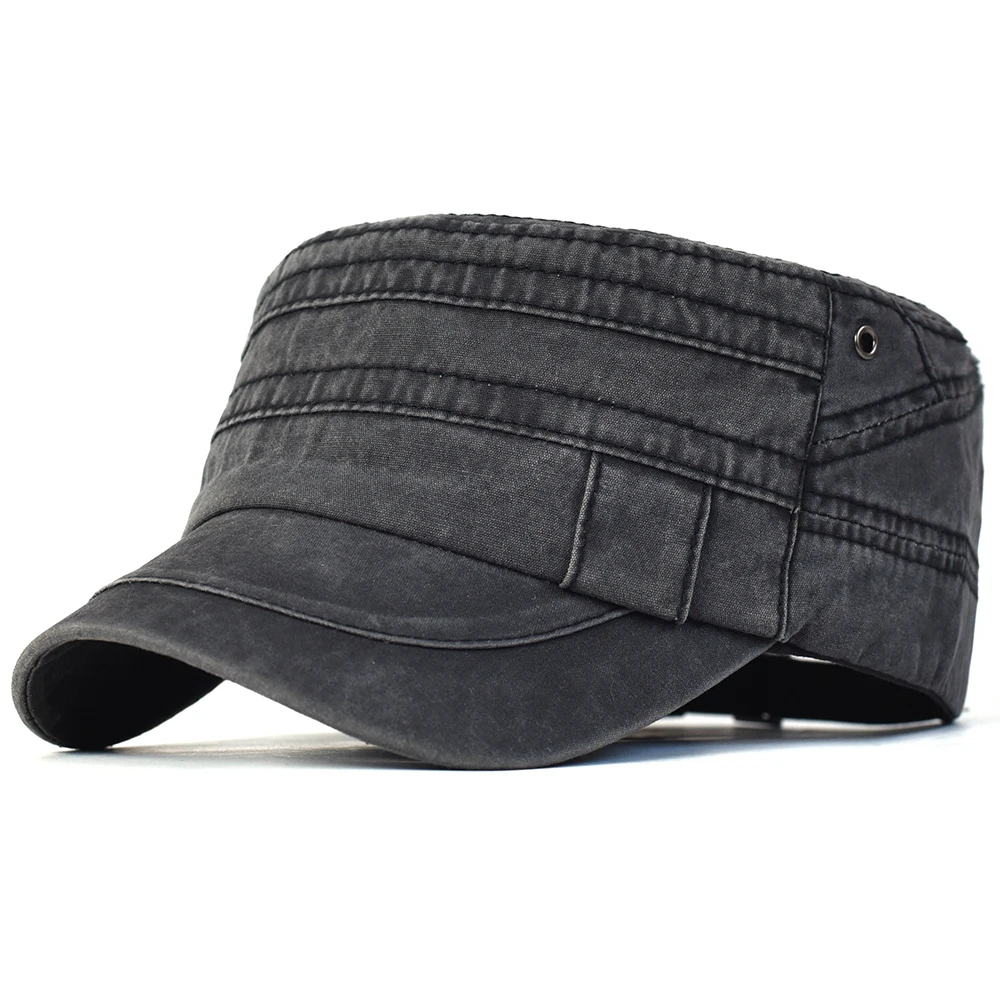Casquette militaire réglable en coton délavé, décontractée, Design Unique, Vintage, quatre saisons