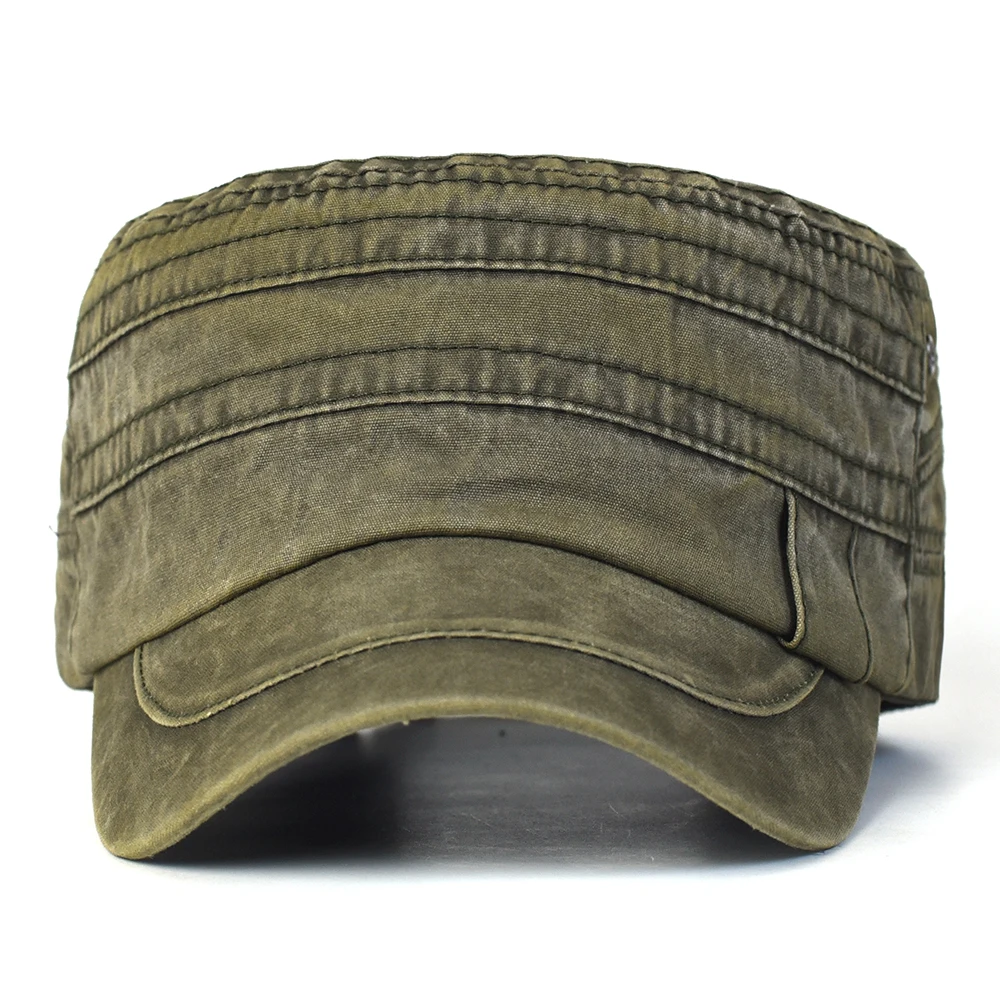 Casquette militaire réglable en coton délavé, décontractée, Design Unique, Vintage, quatre saisons