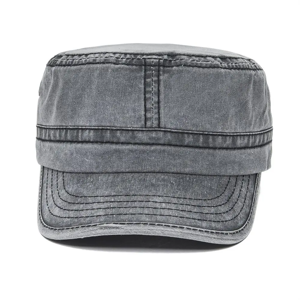VOBOOM-Casquette Militaire pour Homme, en Coton Délavé, Couleur Unie, Ajustable, Casquettes de l'Armée Plates, Allemandes, 100%, Printemps, Été, 162 VOBOOM-Casquette Militaire pour Homme, en Coton Délavé, Couleur Unie, Ajustable, Casquettes de l'Armée Plates, Allemandes, 100%, Printemps, Été, 162