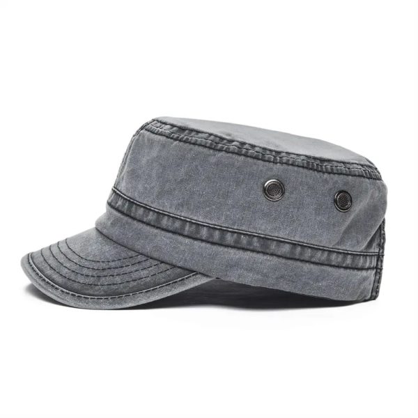 VOBOOM-Casquette Militaire pour Homme, en Coton Délavé, Couleur Unie, Ajustable, Casquettes de l'Armée Plates, Allemandes, 100%, Printemps, Été, 162 – Image 2