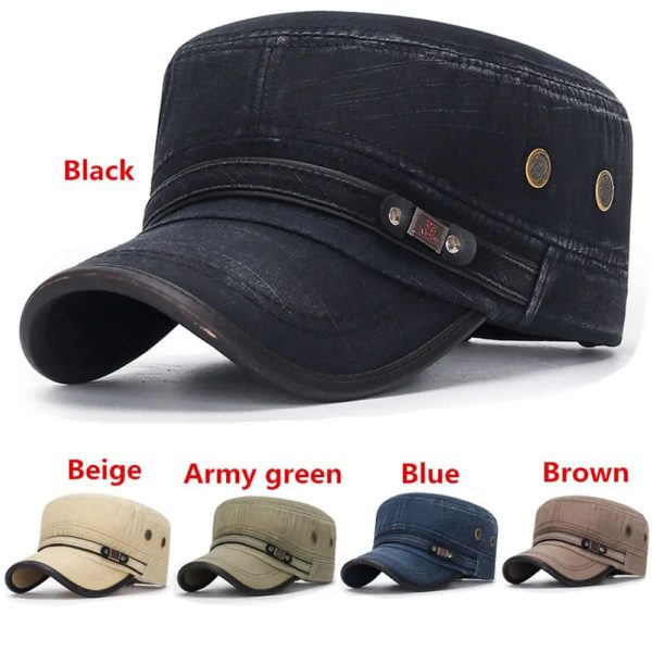 Casquettes militaires respirantes pour hommes, maille d'été, sport de plein air, séchage rapide, casquette de l'armée de cadet, chapeau plat, casquette de baseball, casquette de course à pied de cyclisme – Image 4