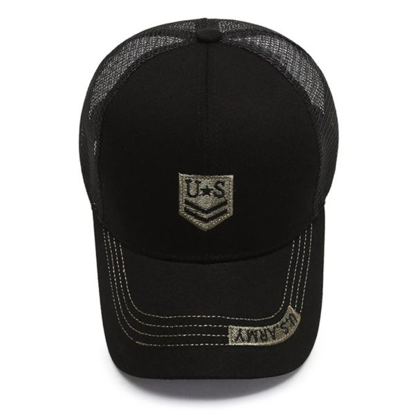 Chapeau de soleil en maille respirante avec lettre brodée pour hommes, casquette CamSolomon, visière, cool, sports de plein air, visière, protection UV, été – Image 5