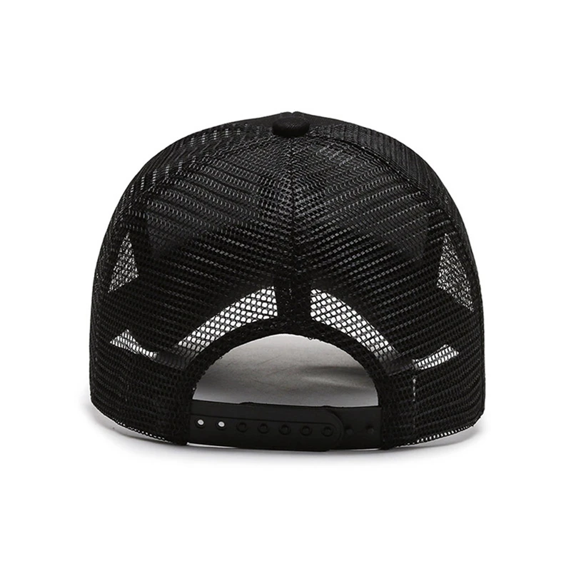 Chapeau de soleil en maille respirante avec lettre brodée pour hommes, casquette CamSolomon, visière, cool, sports de plein air, visière, protection UV, été