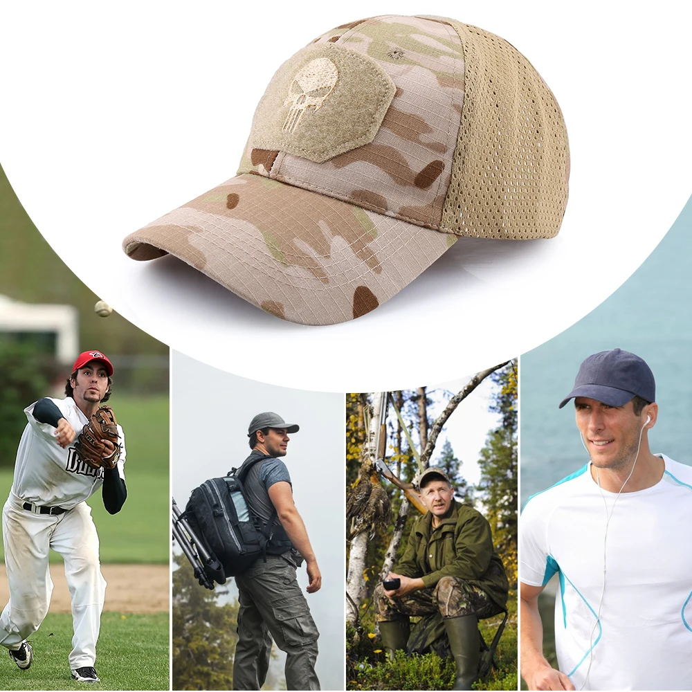 DulSkull-Casquette de Baseball CamSolomon pour Homme, Chapeau de Camionneur Respirant, Ajustable, pour l'Été
