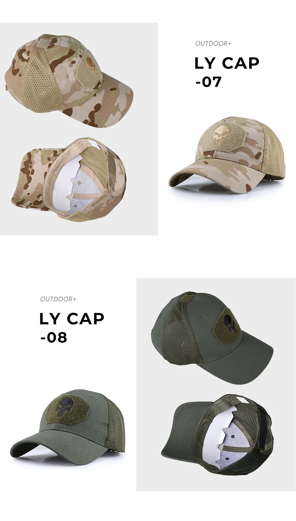 DulSkull-Casquette de Baseball CamSolomon pour Homme, Chapeau de Camionneur Respirant, Ajustable, pour l'Été