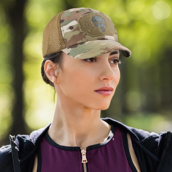 DulSkull-Casquette de Baseball CamSolomon pour Homme, Chapeau de Camionneur Respirant, Ajustable, pour l'Été – Image 4