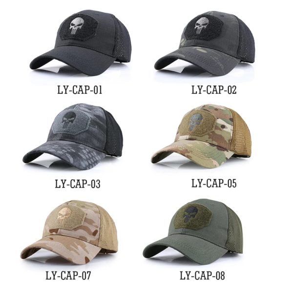 DulSkull-Casquette de Baseball CamSolomon pour Homme, Chapeau de Camionneur Respirant, Ajustable, pour l'Été – Image 2