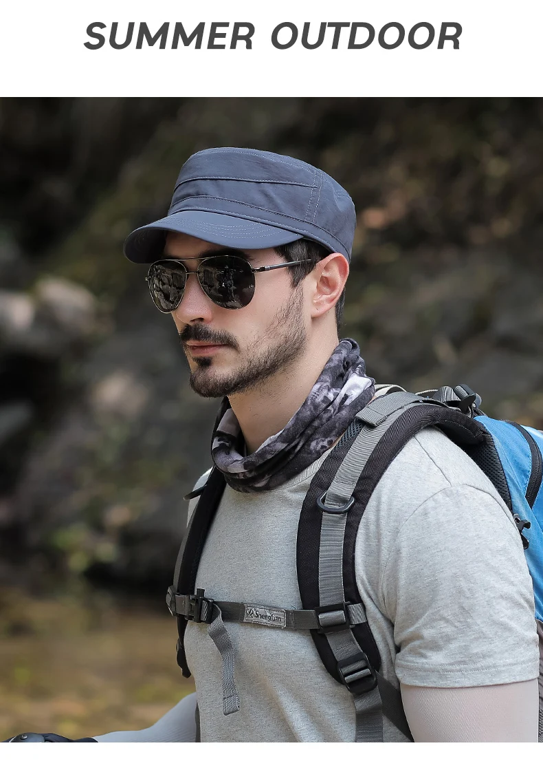 Chapeau militaire Sports de plein air pour hommes Casquettes à visière Adjustable55-60cm d'été Document solide Chapeaux de camionneur Protection solaire de printemps Casquette solaire Chapeau militaire Sports de plein air pour hommes Casquettes à visière Adjustable55-60cm d'été Document solide Chapeaux de camionneur Protection solaire de printemps Casquette solaire