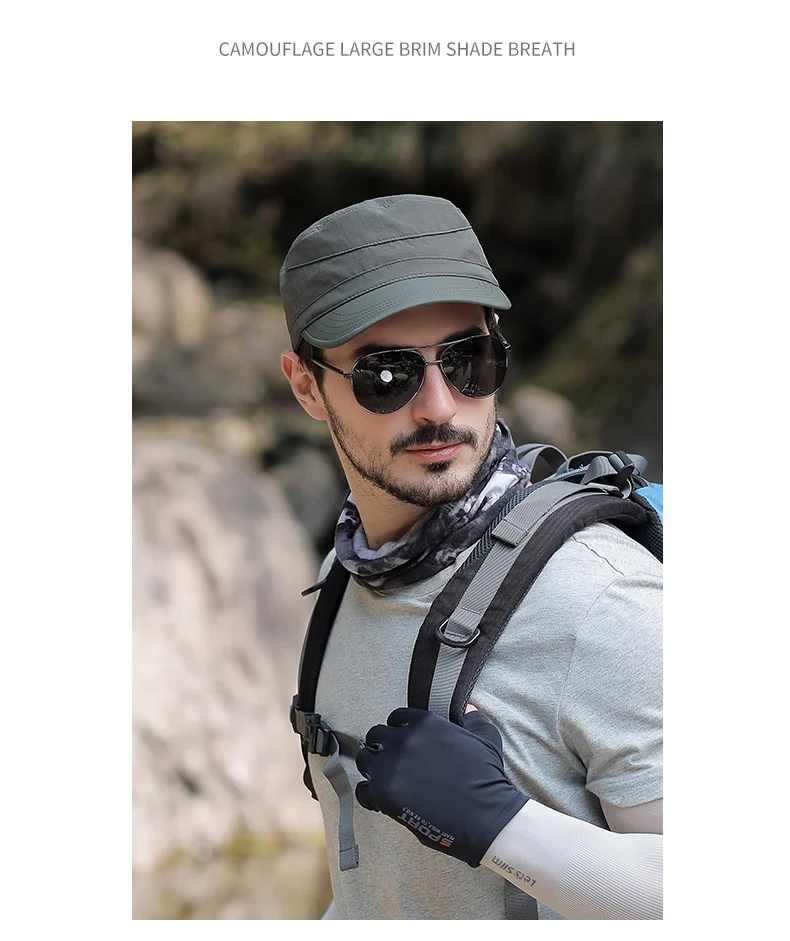 Chapeau militaire Sports de plein air pour hommes Casquettes à visière Adjustable55-60cm d'été Document solide Chapeaux de camionneur Protection solaire de printemps Casquette solaire Chapeau militaire Sports de plein air pour hommes Casquettes à visière Adjustable55-60cm d'été Document solide Chapeaux de camionneur Protection solaire de printemps Casquette solaire
